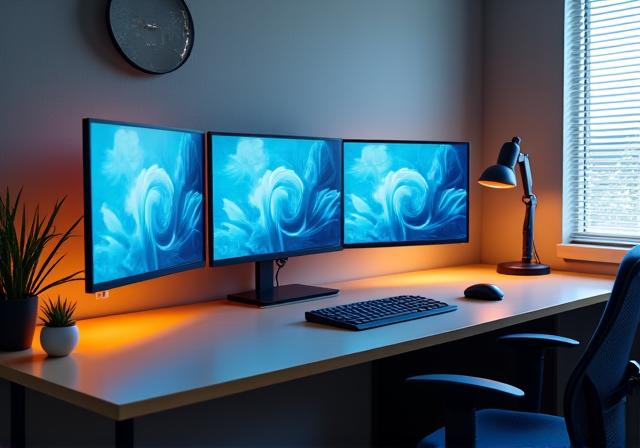 Configuración de oficina inteligente en casa